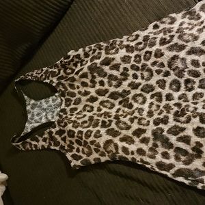Lacey leopard tank